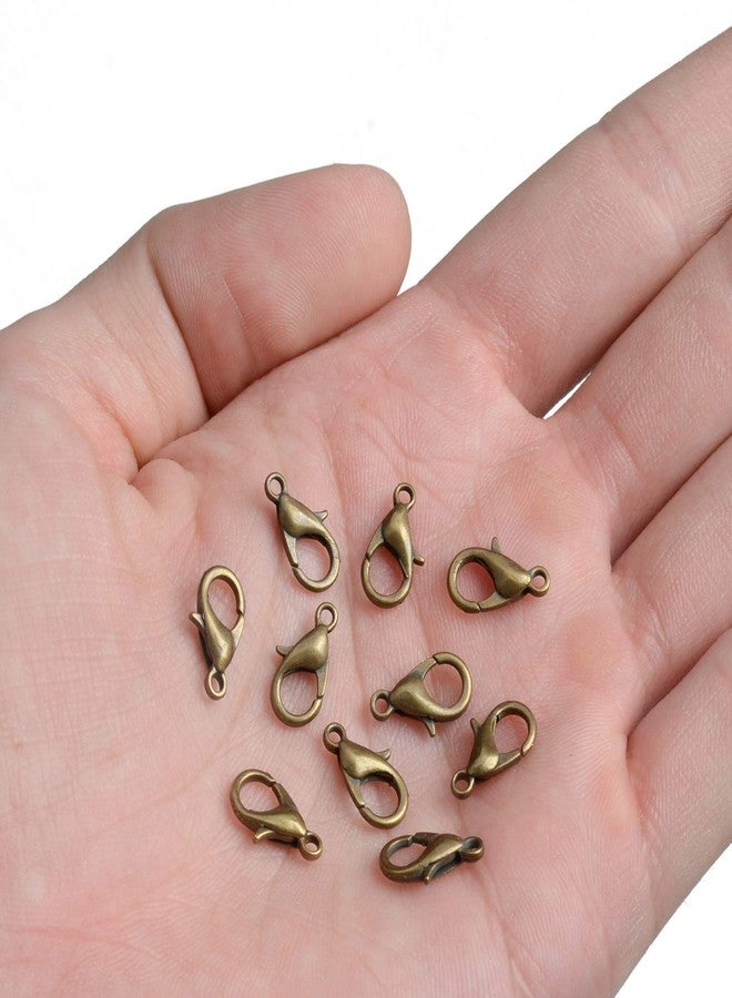 AD Beads 50 Pieces Lobster Claws Clasps Plus 100 Pieces 6mm Match Color Open Jump Rings Suitable for Necklace Bracelets Jewelry (7x12mm, Copper) - Image 4