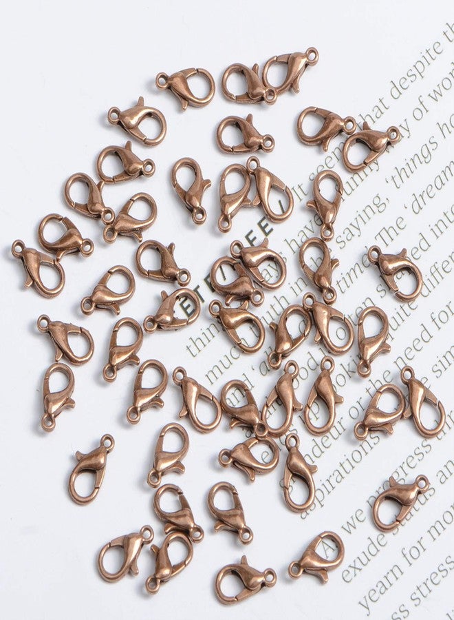 AD Beads 50 Pieces Lobster Claws Clasps Plus 100 Pieces 6mm Match Color Open Jump Rings Suitable for Necklace Bracelets Jewelry (7x12mm, Copper) - Image 3