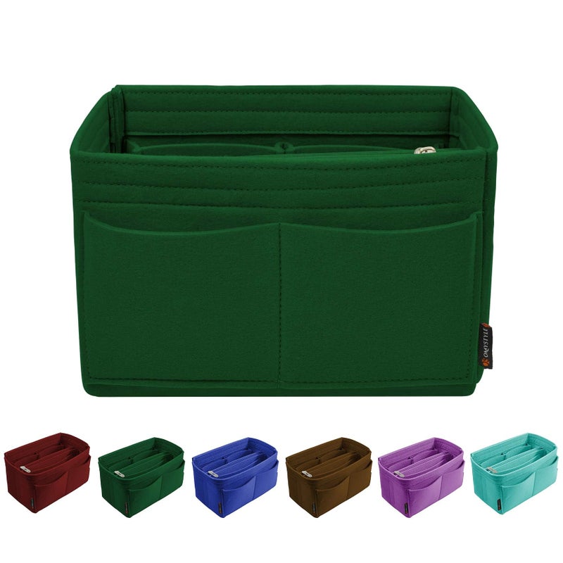 Omystyle Green Large Purse Organizer Insert For Handbags  Felt Bag Organizer For Tote & Purse  Tote Bag Organizer Insert With 5 Sizes  Compatible With Neverful Speedy And More(11.4""?5.9""?6.9""