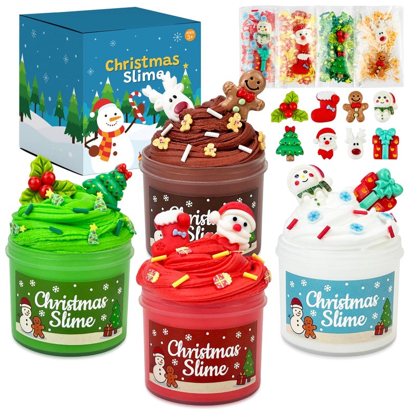 Leetous Christmas Party Favors for Toddler Boys Girls 8 Pack Holiday Slime Kit Small Xmas Classroom School Gifts Prizes for Kids Student Christmas Non Candy Goodie Treat Bag Stocking Stuffers Trinkets - Image 3