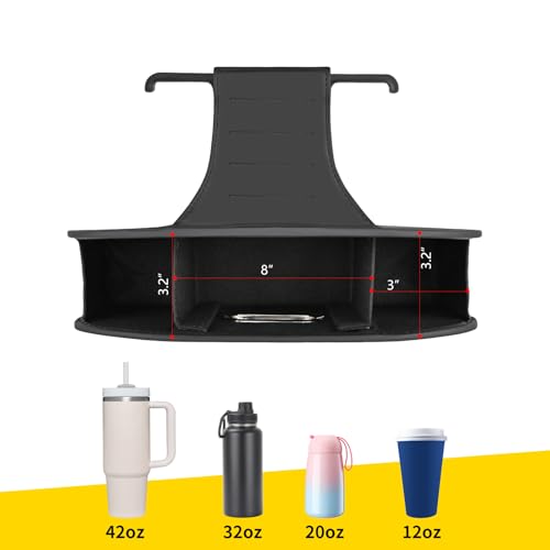 Edotim Backseat Seat Car Organizer, Multifunctional Adjustable Car Organizers and Storage, Universal Car Seat Organizer, Car Tissue Organizer with Cup Holder, Black - Image 5