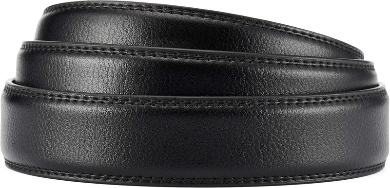 Contacts Belt Ratchet Buckle Strap Only – Waist Size Adjustable from 28" to 40" – Replacement Strap for Automatic Click Belts – No Buckle Included (15-Grain Black) - Image 2