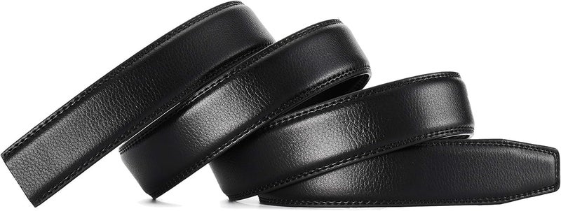 Contacts Belt Ratchet Buckle Strap Only – Waist Size Adjustable from 28" to 40" – Replacement Strap for Automatic Click Belts – No Buckle Included (15-Grain Black) - Image 4