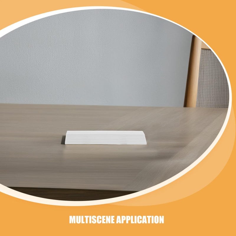 White Rubber Robot Ramp 2pcs for Home Doorway Indoor Steps - Image 4