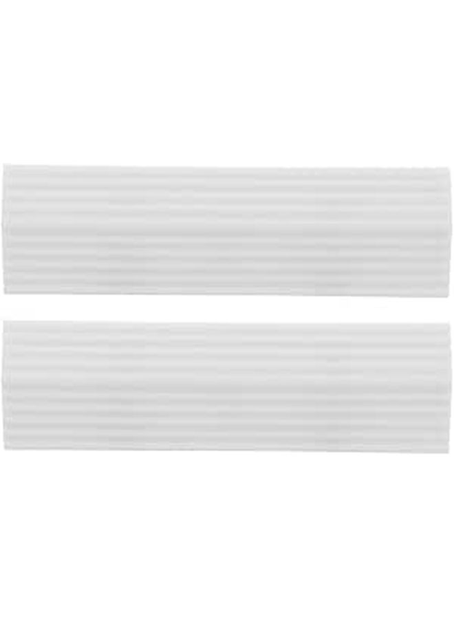 White Rubber Robot Ramp 2pcs for Home Doorway Indoor Steps - Image 1