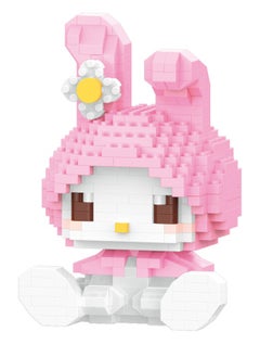 LELE BROTHER 406PCS Cartoon My Melody Building Bricks Set, Mini Block Building Set, Classic Mini Building Bricks, Assembling Building Blocks Suitable for Boys and Girls Aged 6 and Up  - Image 2