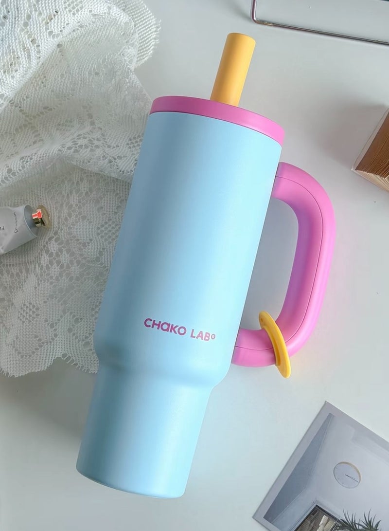 CHAKO LAB mug practical coffee milk tea mug 316 stainless steel large capacity high value 1100ml boys and girls kettle. - Image 2