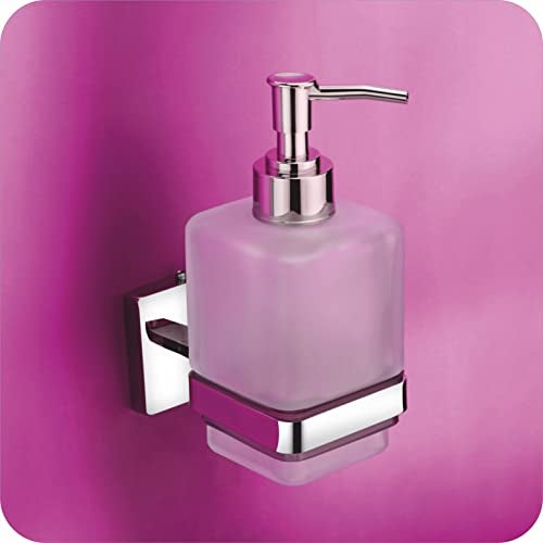 ORCE BATH ARTICLE Liquid soap Dispenser Holder for Bathroom Glass handwash Dispenser soap Dispenser for wash Basin Liquid Dispenser 27O(Chrome Finish,Anti-Rust)(304 Stainless Steel) - Image 1