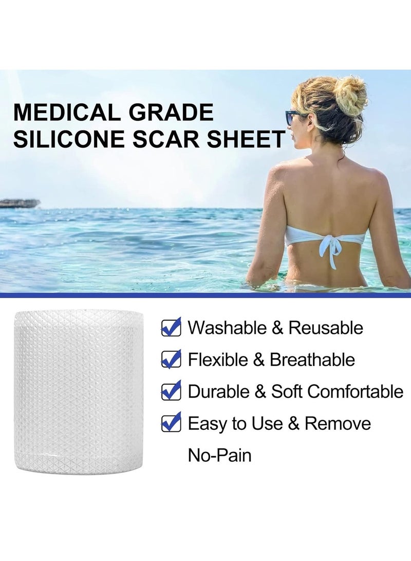 Elaimei Silicone Scar Sheets 3M *4 cm Soft Silicone Gel Scar Sticker Efficient Beauty Scars Removal - Image 2