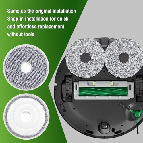 Eifrthe Replacement Mop Pads for iRobot Roomba Plus 405 & 505 Combo Robots,for Dreame X40 Ultra Complete/L10s Pro Ultra Heat/X40 Master/L40 Ultra/L10s Ultra Gen 2 Robot Vacuum - Image 3