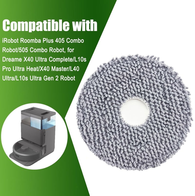 Eifrthe Replacement Mop Pads for iRobot Roomba Plus 405 & 505 Combo Robots,for Dreame X40 Ultra Complete/L10s Pro Ultra Heat/X40 Master/L40 Ultra/L10s Ultra Gen 2 Robot Vacuum - Image 2