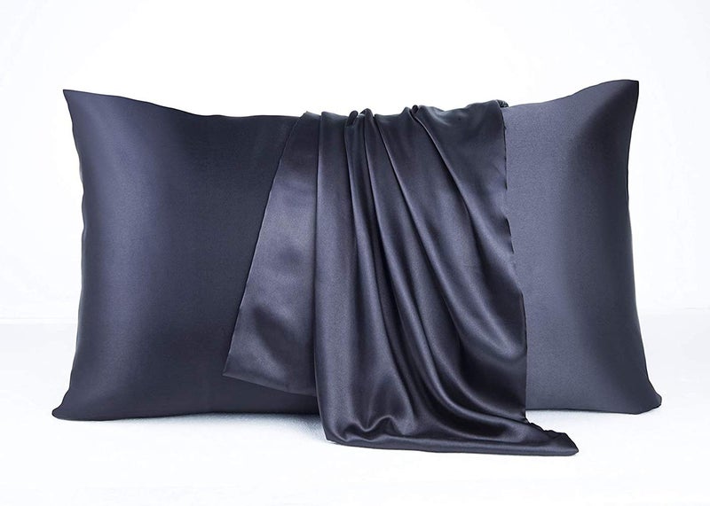 Luxbedding Satin Bed Sheets Full Size Sheet Sets, Black Silk Sheets, 4 - Pieces Soft Bedding Set with 1 Deep Pocket Fitted Sheet,1 Flat Sheet,2 Pillowcase - Image 5