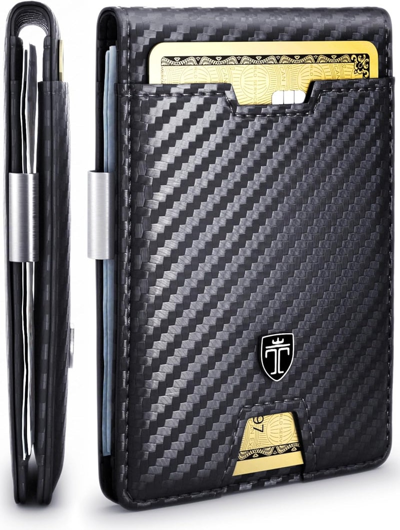 TRAVANDO Mens Wallet with Money Clip AUSTIN RFID Blocking Bifold Credit Card Holder for Men with Gift Box - Image 1