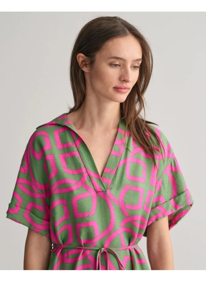 GANT Gant Monogram Print Short Sleeve Caftan