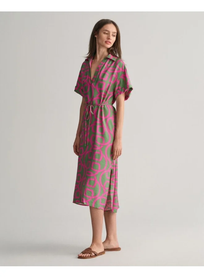 GANT Gant Monogram Print Short Sleeve Caftan