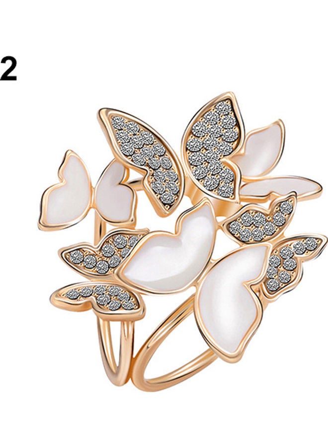 NIBEMINENT Butterfly Cluster Rhinestone Brooch Pin
