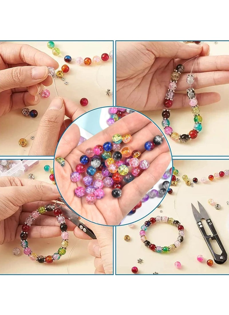 ماونتين جيمس - مجموعة متنوعة من الخرز الحرفي الصغير مع صندوق منظم للأساور DIY وصناعة المجوهرات و احجار الجيمستون و الكريستال - Image 1