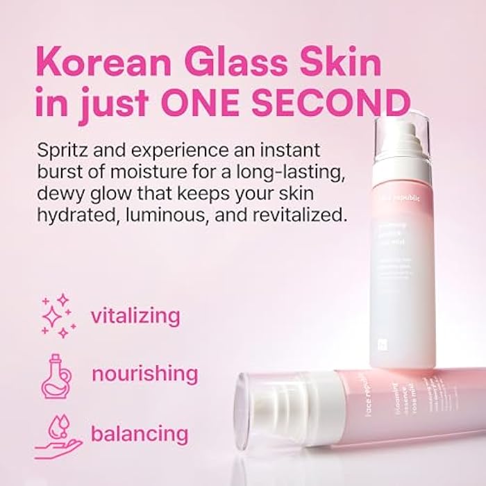 Face Republic Blooming Essence Rose Mist 100ml 3.38 fl oz | Instant Glass Skin | All In One Mist | Revitalizing, Nourishing, Deep Hydration, Dewy Glow | Damask Rose, Bakuchiol | Vegan Korean Skin Care - Image 5
