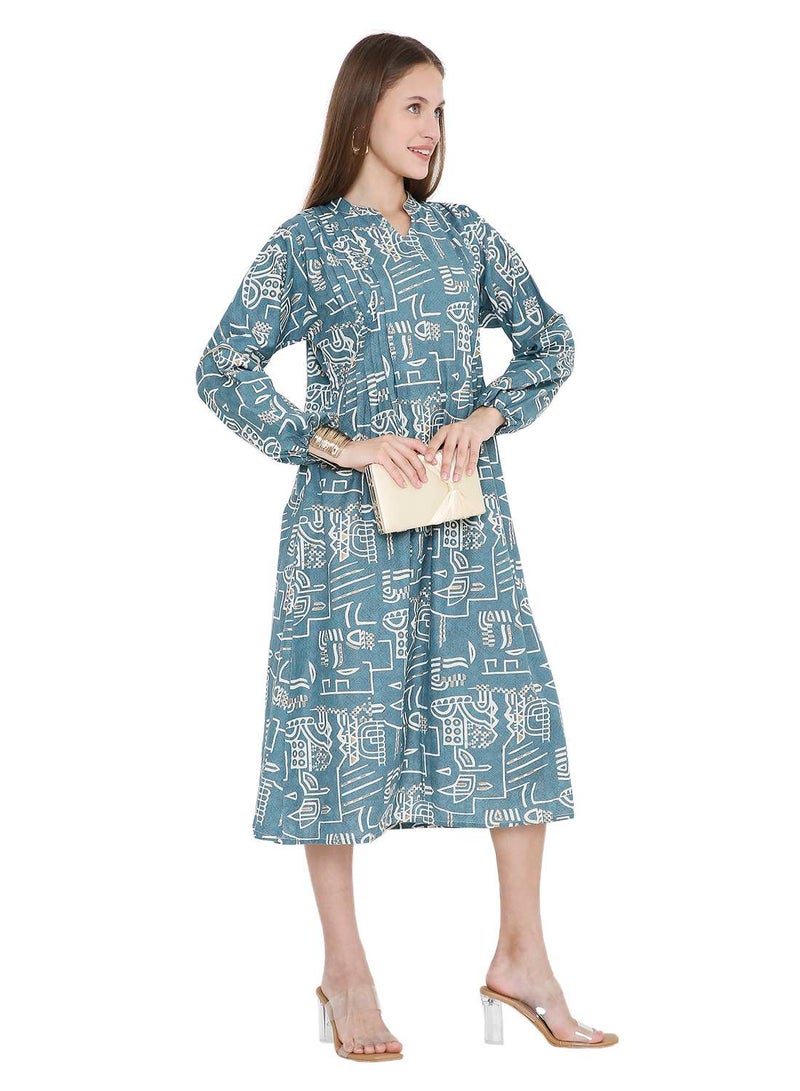 HANA & SARA UNIQUE PRINTED SHORT FARASHA MODEST WEAR ARABIC KAFTAN JALABIYA DRESS  - Image 4