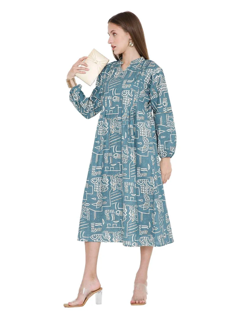 هانا آند سارا UNIQUE PRINTED SHORT FARASHA MODEST WEAR ARABIC KAFTAN JALABIYA DRESS