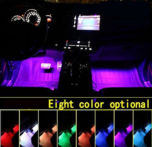 Uniwit Car LED Strip Light, Uniwit 4 Pcs Multicolor Music Car Interior Atmosphere Lights for Car TV Home with Sound Active Function,Remote Control and Smart USB Port (48 LED-USB Port) - Image 2