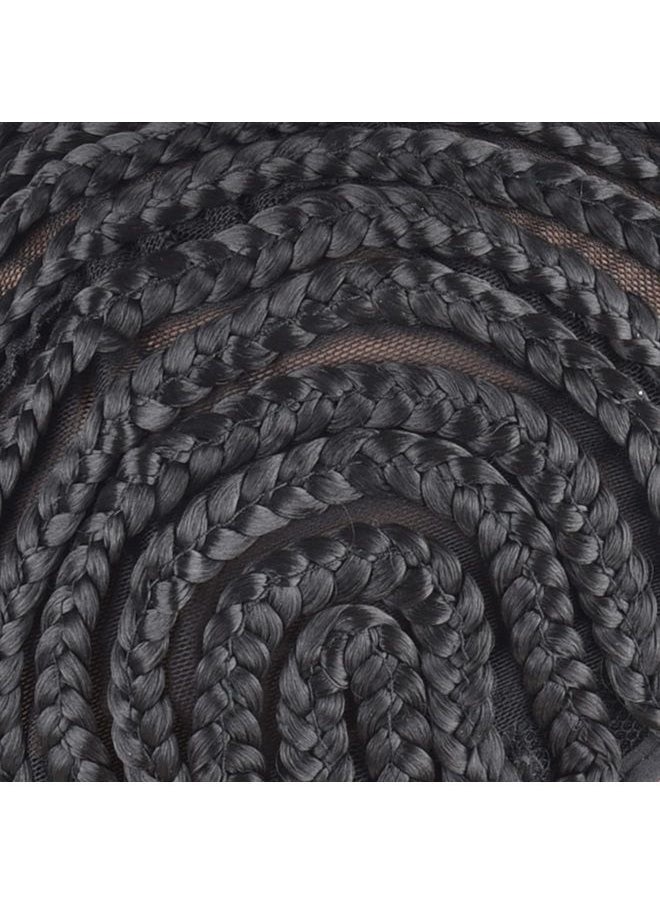 XCCOCO - 1PCS Breathable Braided Crochet Cornrows Wig Caps for Making Synethic Wigs Durable Stable Black Easier Sew in Braiding Wigs Cap Medium Size - Image 1