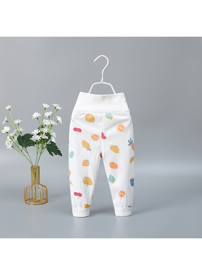 Baby's High Waist Autumn Trousers Pure Cotton Boys And Girls Baby's Spring And Autumn Single Open Pants Newborn Children's Open Crotch Pants