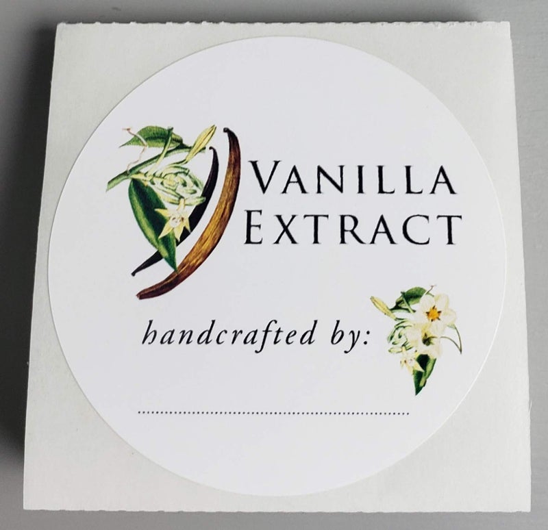 Nancy Nikko VANILLA EXTRACT LABELS (Botanical Design) - 2" ROUND CIRCLE - 12 / PKG - Image 5