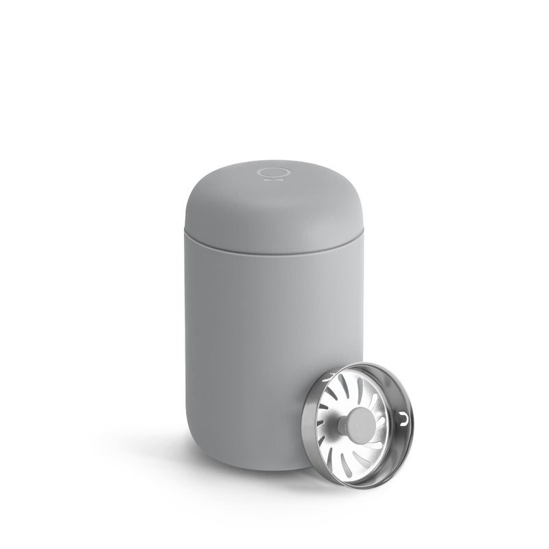 Fellow 8 oz Carter Move Travel Mug - Vacuum-Insulated Stainless Steel Travel Coffee Mug - Coffee Tumbler with Ceramic Interior and Splash Guard - Matte Grey - Image 1