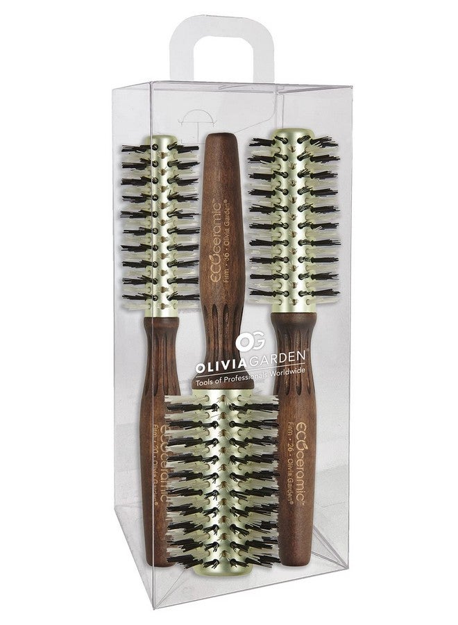 Olivia Garden Ecoceramic Firm Bristles Round Thermal Hair Brush (Kit) - Image 2