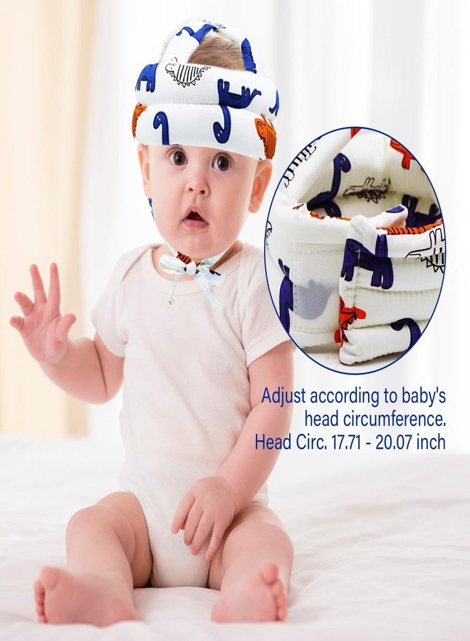Kimitimi Baby Safety Helmet Baby Head Protector No Bumps for Running Walking Crawling, Safety Head Adjustable Protective Cap Headguard Hat (Dinosaur) - Image 4