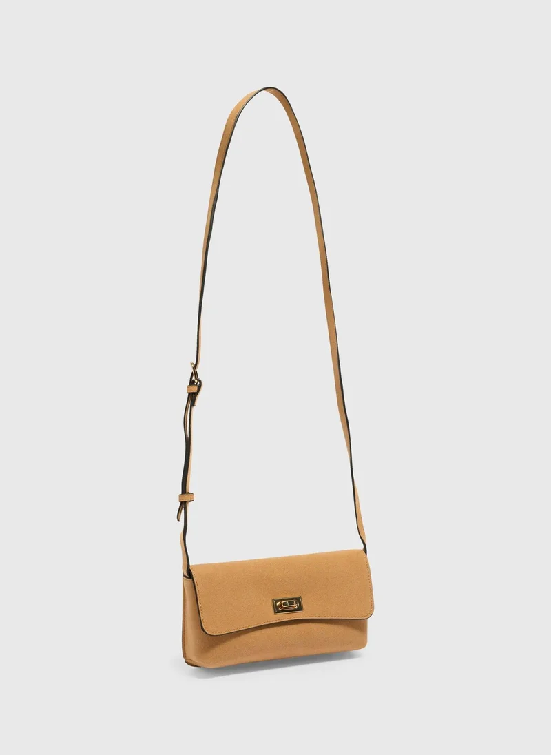 Matalan Tan Faux Suede Cross Body Bag