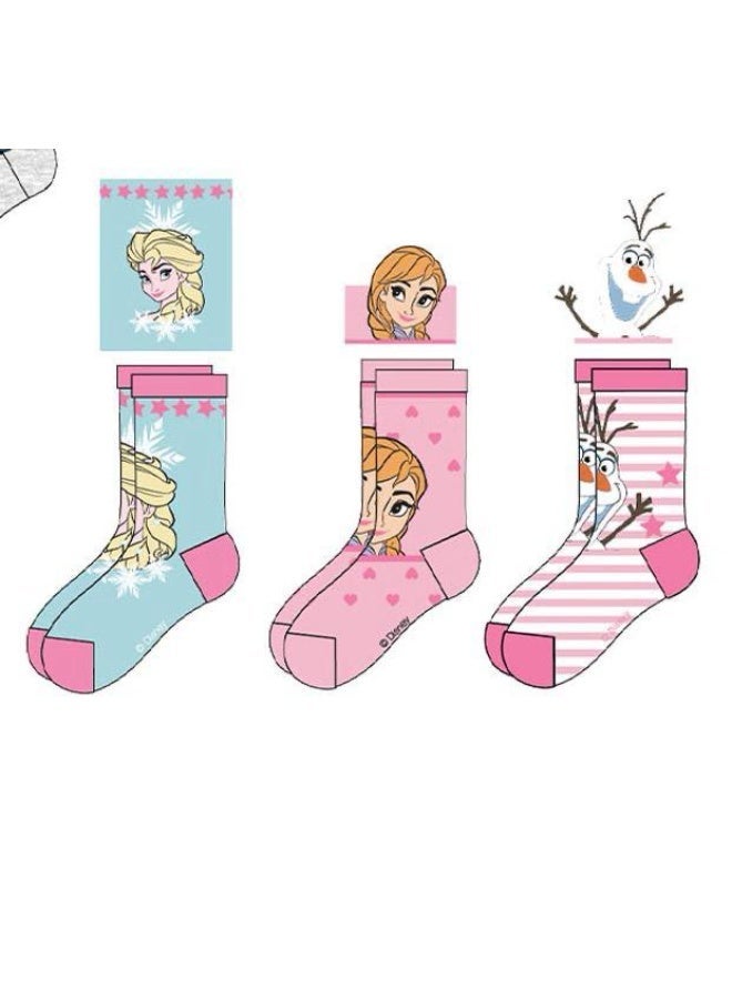 Disney Frozen 3-pack of girls' socks.
 By kids TV - Image 1