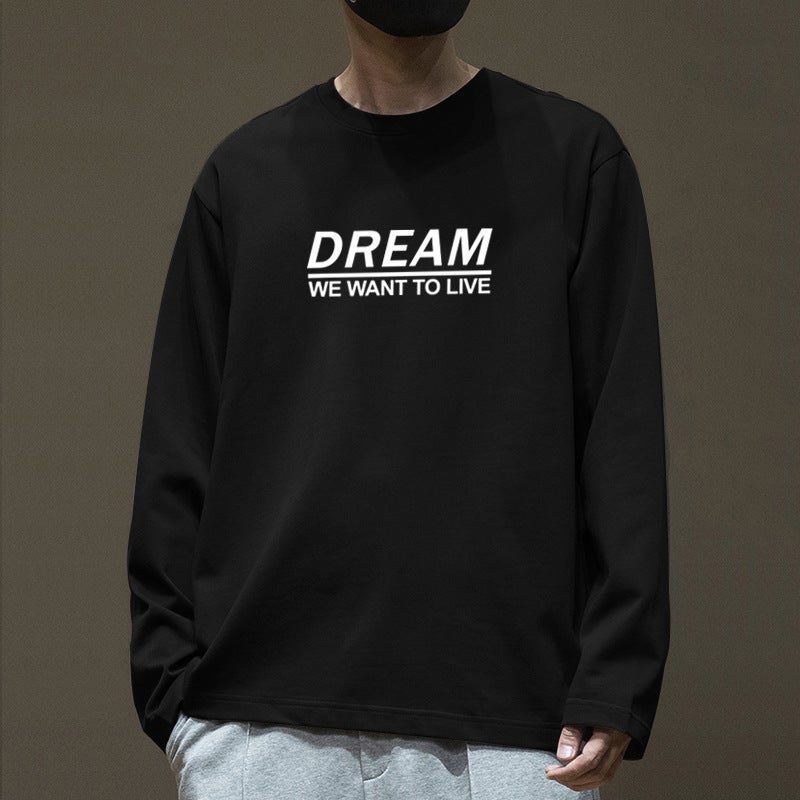 New 2025 Autumn Japanese-Style Fresh Thin Men's Pullover Long-Sleeve Trendy Round-Neck Men's T-Shirt - Image 4