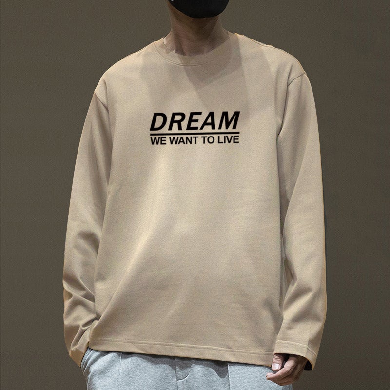 New 2025 Autumn Japanese-Style Fresh Thin Men's Pullover Long-Sleeve Trendy Round-Neck Men's T-Shirt - Image 5
