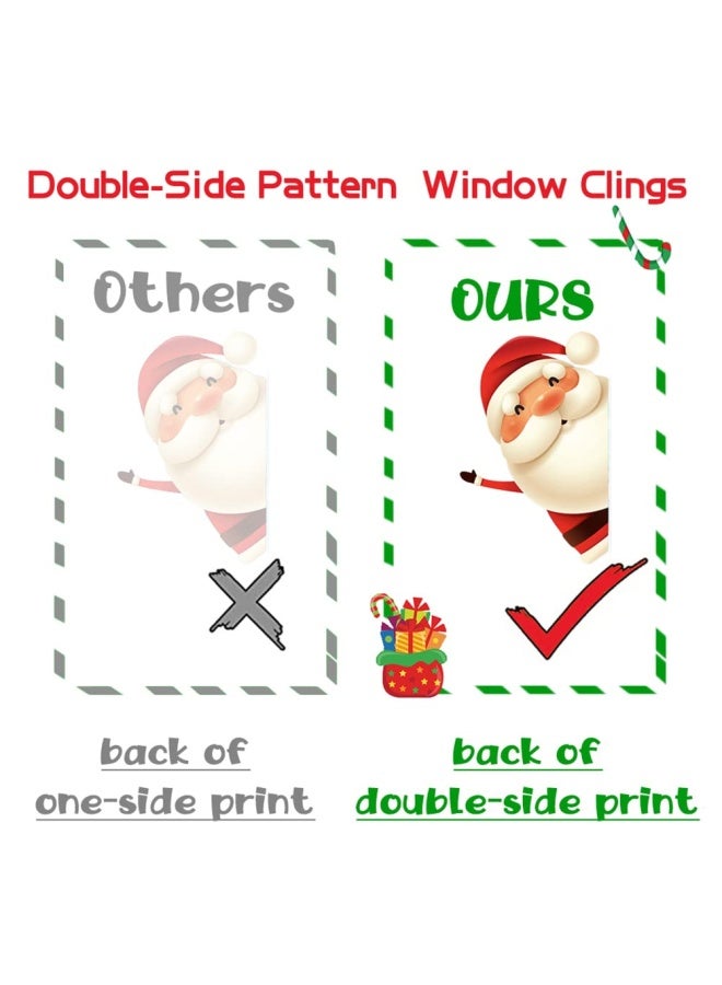 XIMISHOP 82PCS Christmas Snowflake Window Clings Stickers for Glass Xmas Decals Christmas Decorations Indoor Holiday Snowflake Santa Claus Reindeer Decals for Party - Image 4