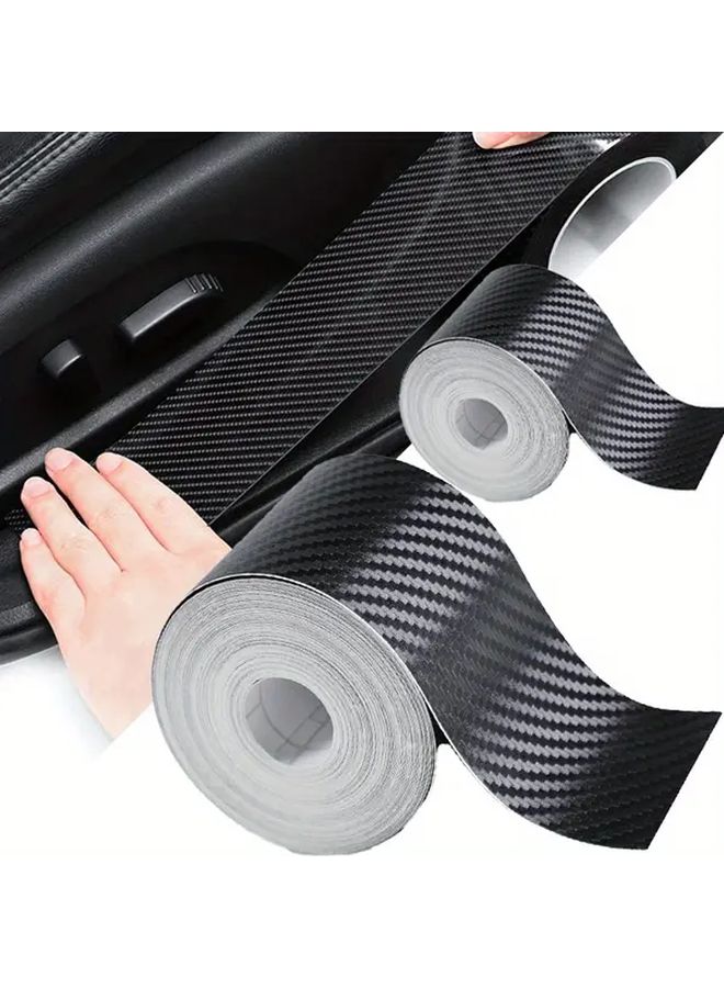 Carbon Fiber Vinyl Wrap Tape 5cm x 3m Roll For Car Trim Scratch Protection DIY - Image 1