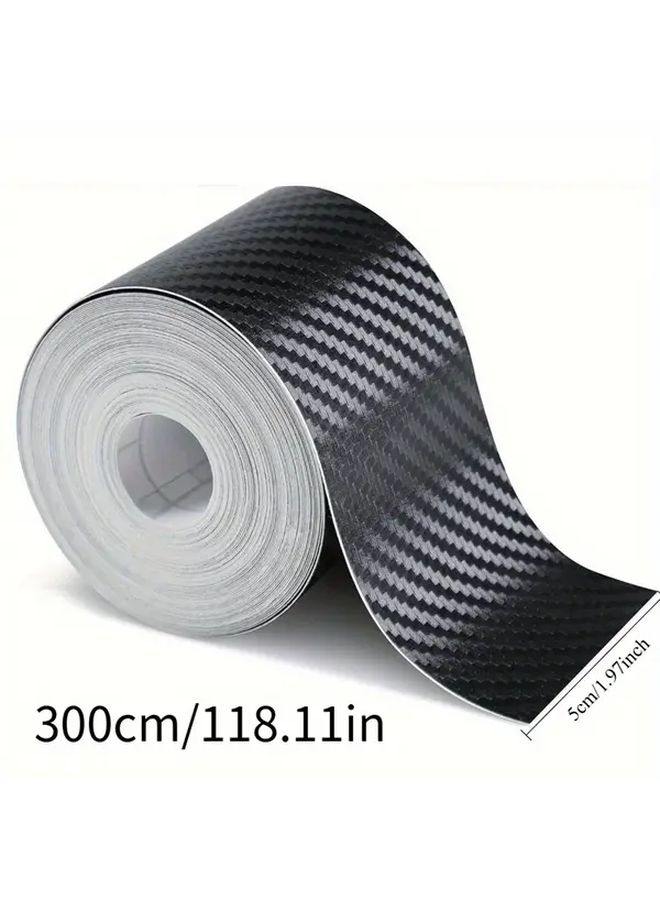 Carbon Fiber Vinyl Wrap Tape 5cm x 3m Roll For Car Trim Scratch Protection DIY - Image 3