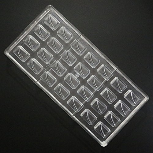 GRAINRAIN Polycarbonate Chocolate Mold DIY Candy Mould Clear Hard Plastic Bakeware Pastry Tools Rectangle Shaped - Image 3