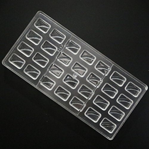 GRAINRAIN Polycarbonate Chocolate Mold DIY Candy Mould Clear Hard Plastic Bakeware Pastry Tools Rectangle Shaped - Image 4