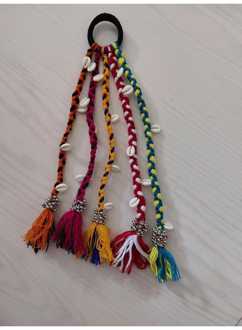 Trevico Hair Braids Extensions for Girls & Women – Rainbow Color Braided Hair Accessories - Image 1