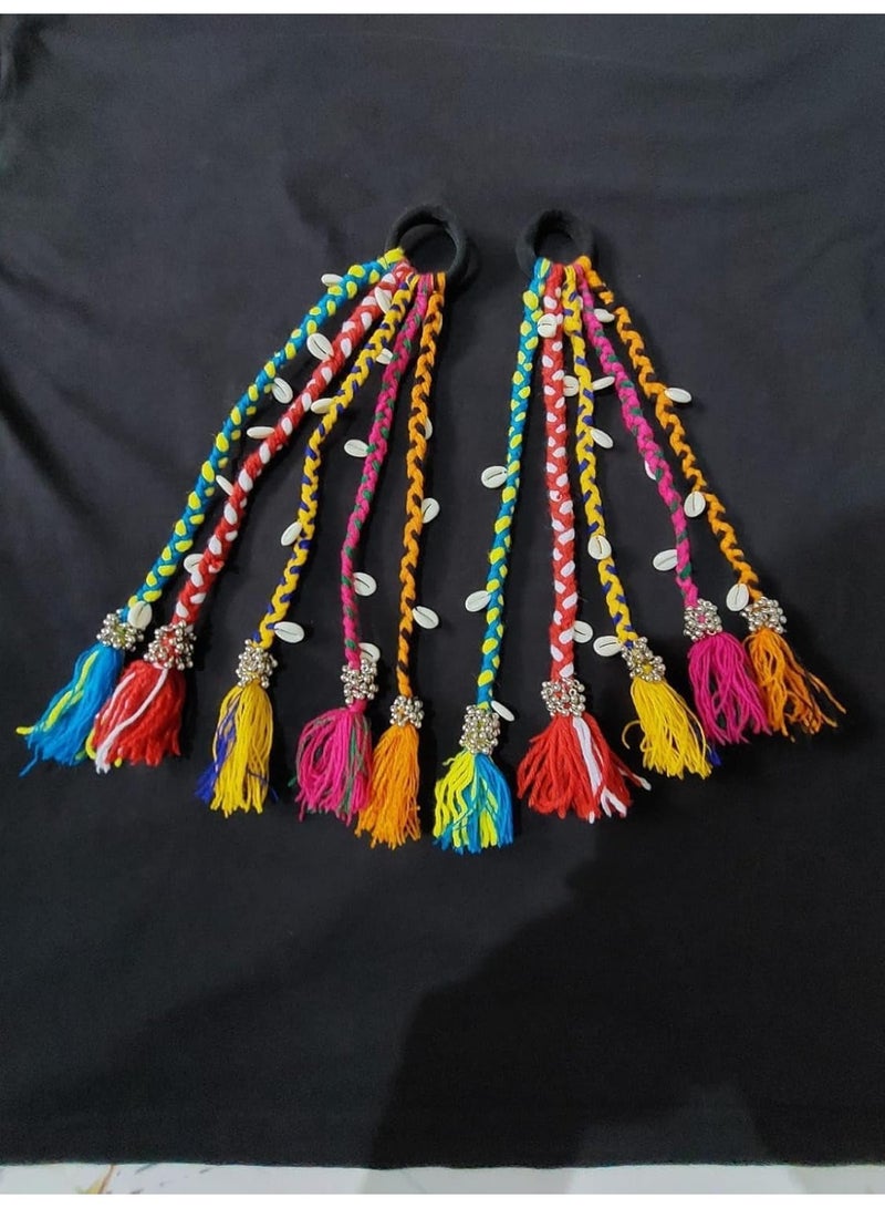 Trevico Hair Braids Extensions for Girls & Women – Rainbow Color Braided Hair Accessories - Image 4