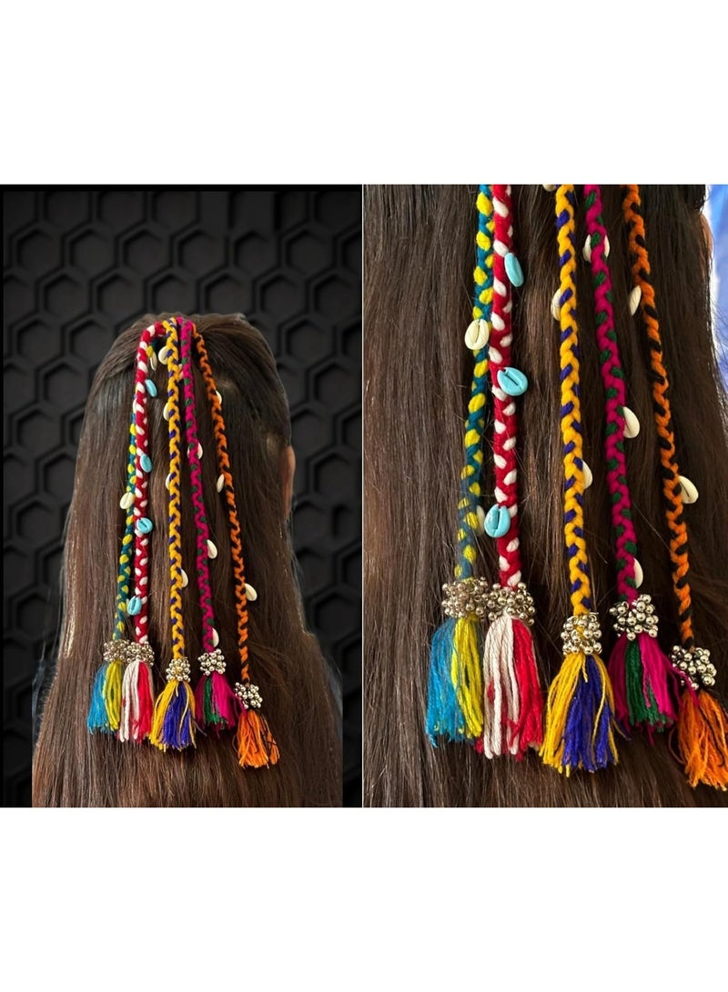 Trevico Hair Braids Extensions for Girls & Women – Rainbow Color Braided Hair Accessories - Image 2