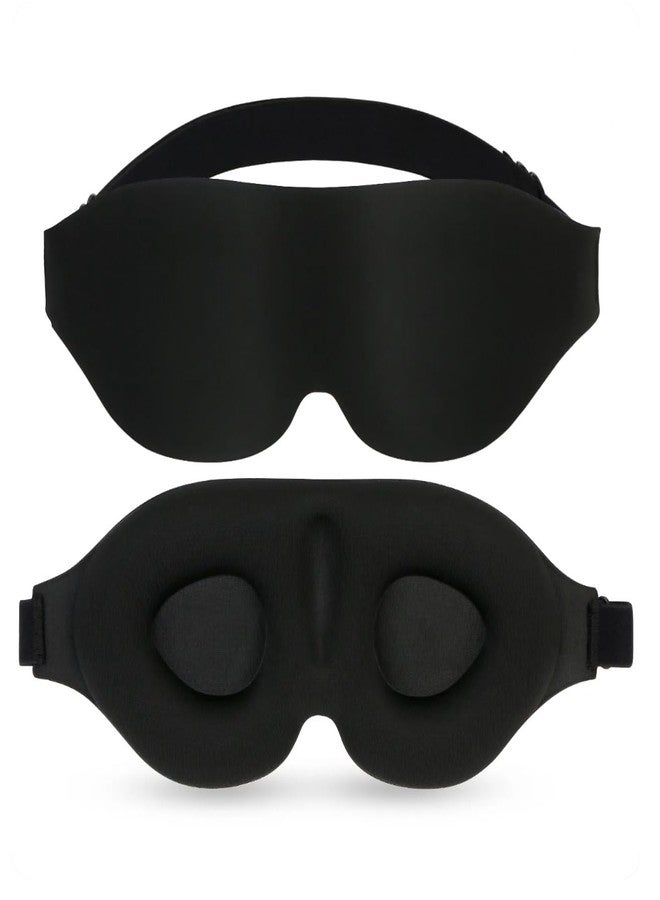 Sleep Eye Mask for Women Men, 3D Light Blocking Blindfold, Soft Comfort Eye Shade Cover for Travel Yoga Nap, Concave Molded Night Sleep Mask, Silk Sleep Mask, Eye Mask for Sleeping Sleeping mask, - Image 1