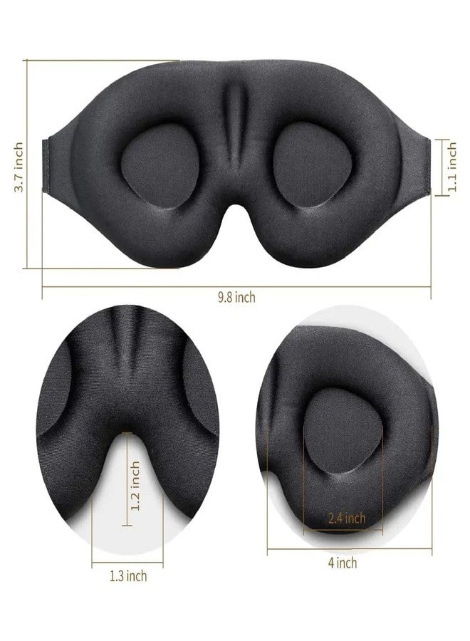 Sleep Eye Mask for Women Men, 3D Light Blocking Blindfold, Soft Comfort Eye Shade Cover for Travel Yoga Nap, Concave Molded Night Sleep Mask, Silk Sleep Mask, Eye Mask for Sleeping Sleeping mask, - Image 3