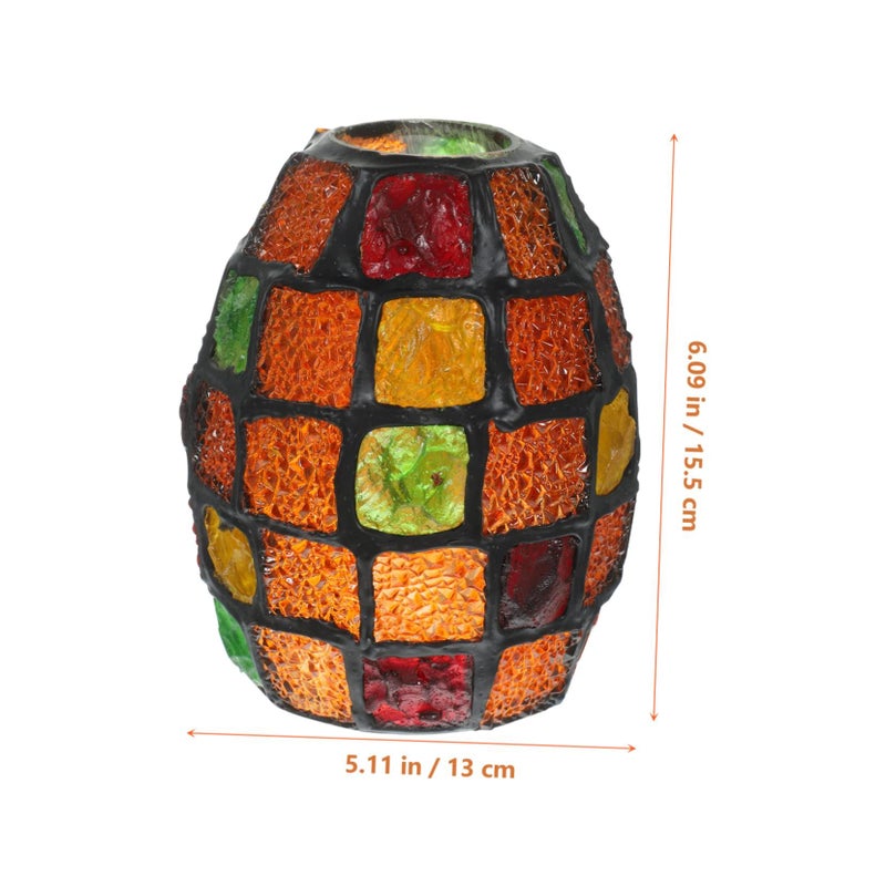 Colorful Mosaic Glass Lamp Shade for Bedroom Living Room Hallway Easy Install - Image 3