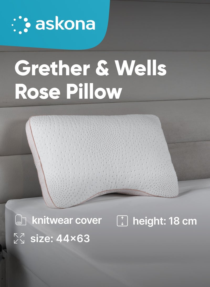 Askona Askona Pillow Grether&Wells Rose with Bamboo fibers and Latex crumb 44x63x18 - Image 1