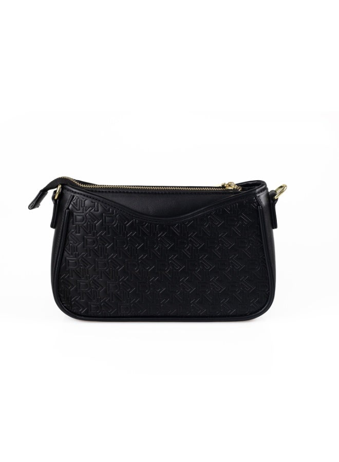 Donna Karan 2026 New Style DKNY Women Monogram  Shoulder Bag, Ladies PU Leather Crossbody Handbag with Extended Metal Chain for Daily Casual Work - Image 3