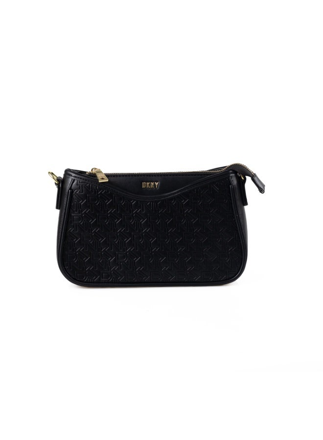 Donna Karan 2026 New Style DKNY Women Monogram  Shoulder Bag, Ladies PU Leather Crossbody Handbag with Extended Metal Chain for Daily Casual Work - Image 1