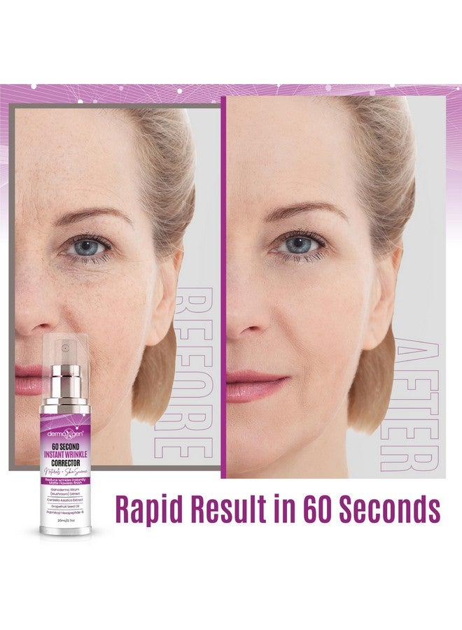 DERMAXGEN 60 Second Instant Wrinkle Corrector Pure Organic + Peptide Complex, Amazing Results For All Skin Types 0.7 Fl Oz / 20 Ml - Image 5